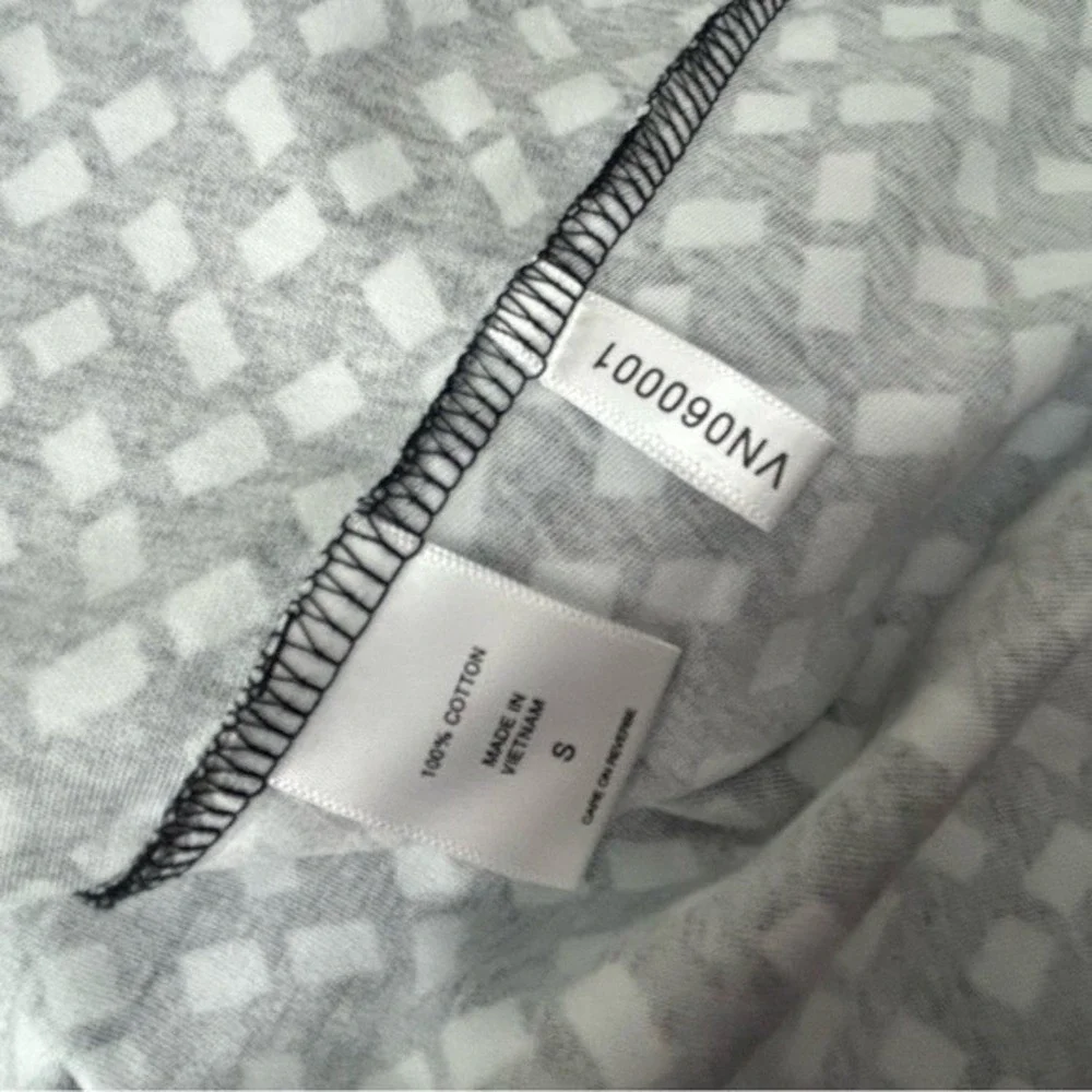 New York & Company Black/White Square Shapes Swing Dress Small‎